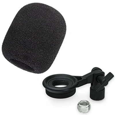 Image de keepdrum MSA033 Support de microphone + protection anti pop pour podcaster Rode NT1 A NT USB