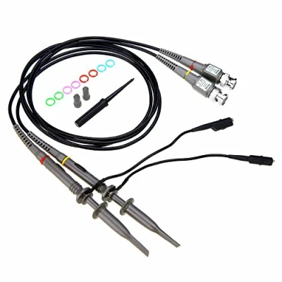 Image de Chesoon Sonde d&#039;oscilloscope P6100 100 MHz avec kit complet de cordons test BNC vers Minigrabber