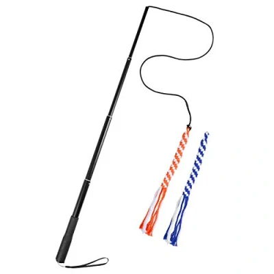 Image de VILLCASE Jouets Flirt Pole Toy Jouet de Remorqueur Interactif pour Chien Extensible avec 2 Cordes Coton Jouant en Plein Air Tirer Chasser Mâcher