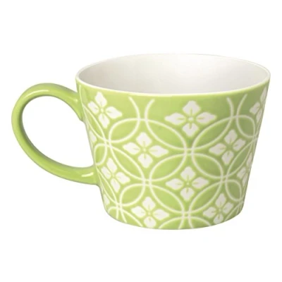 Image de Excelsa Etnika Tasse Jumbo 415 ML, Porcelaine, Vert, 11 x 8 cm