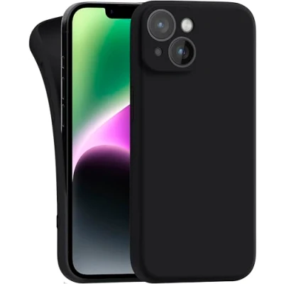 Image de MyGadget Coque Compatible avec Apple iPhone 14 Plus Case TPU Souple &amp; Soft Cover Protection Extra Fine Légère Étui Coloré Anti Choc et Rayures Noir