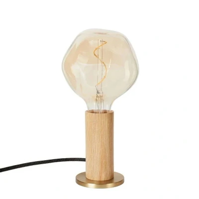 Image de Tala lampe à poser Knuckle, ampoule globe claire, chêne