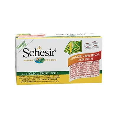 Image de Schesir Filet de Poulet à la Dinde pour Chien Nourriture Humide 6 x 4 boîtes 85 g