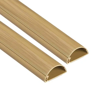 Image de D Line 30x15mm Moulure Décorative en Demi Cercle 1D3015O 2PK Goulotte Électrique Cache Câble 2 x 1m Longeurs, Effet Chêne