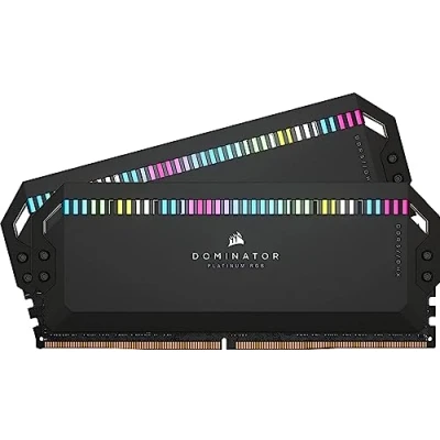 Image de CORSAIR DOMINATOR Platinum RGB DDR5 RAM 64Go (2x32Go) 6800MHz CL40 Intel XMP Compatible iCUE Mémoire d&#039;Ordinateur Noir (CMT64GX5M2B6800C40)