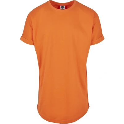 Image de Urban Classics LONG Shaped Turnup Tshirt basique, Homme, Taille: 5XL, Orange