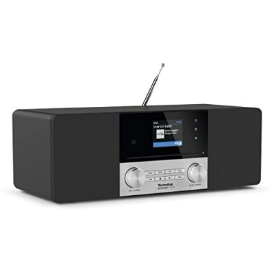 Image de TechniSat DIGITRADIO 3 Voice Radio Dab+ stéréo compacte avec Commande vocale Hors Ligne en Allemand (Dab, FM, Lecteur CD, USB, Prise Casque, entrée AUX, réveil, écran OLED, 20 Watts RMS) Noir
