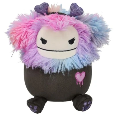 Image de Squishmallows Bandeau Original Frumpy The Goth Black Bigfoot Portant Un cœur de 19,1 cm