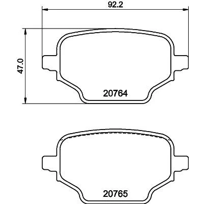 Image de HELLA 8DB 355 039 911 Jeu de plaquettes frein non préparé pour indicateur d&#039;usure avec vis d&#039;étrier accessoires