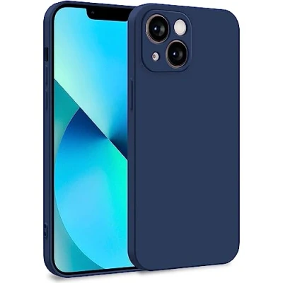 Image de MyGadget Coque Compatible avec Apple iPhone 13 Mini Case TPU Souple &amp; Soft Doublure Microfibre Cover Protection Extra Fine Légère Bleu Foncé