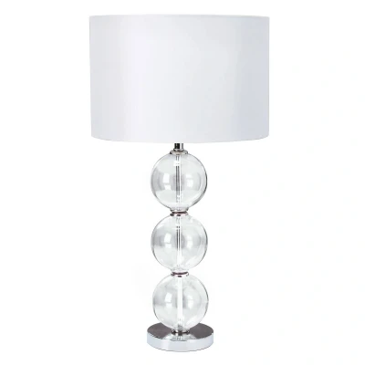 Image de Searchlight Lampe à poser en tissu Bliss, abat jour blanc