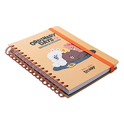 Image de Grupo Erik Agenda Scolaire 2021 2022 Line Friends Semainier A5 d&#039;Août à Juillet Spirale 14,8 x 21 cm Pour le Lycée, Etudiant
