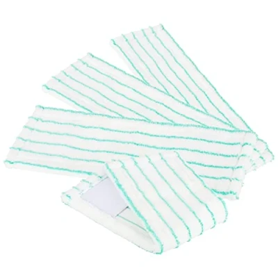 Image de com four® 4X Chiffon de Remplacement pour essuie Sol en Microfibre vadrouille Chiffons Nettoyage Le (4 pièces Turquoise/Blanc)
