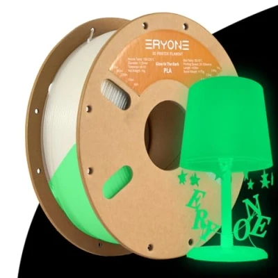 Image de ERYONE filament PLA spécial 1,75 mm +/ 0,03 mm, d&#039;impression 3D pour imprimantes et stylos 3D, 1 kg/bobine, Vert lumineux