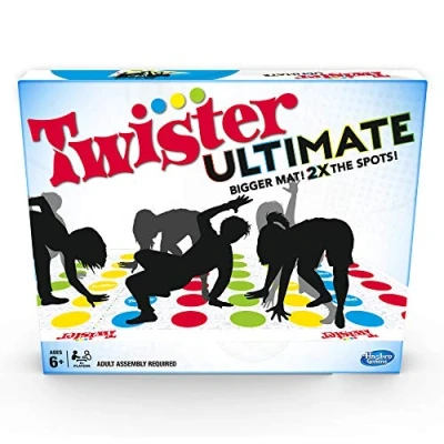 Image de Twister Ultimate : Tapis Plus Grand, de Taches colorées, Jeu fête pour Enfants à partir 6 Ans ; Compatible avec Alexa (Amazon Exclusif)