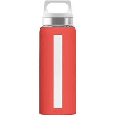 Image de Sigg Gourde Dream (0,65 L), Étanche, Bouteille en Verre avec une Housse Silicone, sans Produits Toxiques et Résistante à la Chaleur