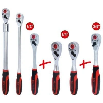 Image de KS TOOLS 935.0006 Kit de cliquets 10 (3/8&quot;), 12,5 (1/2&quot;), 6,3 (1/4&quot;)
