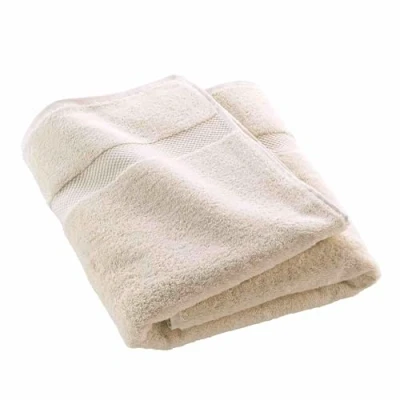 Image de douceur d&#039;intérieur, Drap de Bain (90 x 150 cm) Elegance Sable, 100 % Coton Uni