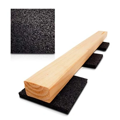 Image de My Plast 90 x 10mm I 100 pièces des coussinets pour terrasse granulés de caoutchouc comme support lames et dalles tapis antidérapant