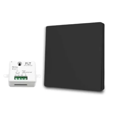 Image de Interrupteur sans fil et pile Auto alimenté Écologique Qualité Pro Va vient RF KIT 1 télécommande mural + mini relais radio encastrable Longue Distance Intérieur Extérieur IP64