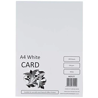 Image de HCP Card Cartons 250 g/m² Format A4 Blanc (Lot de 100 feuilles)