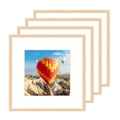 Image de ATOBART 12x12 chêne cadre en bois massif, différentes couleurs pour la sélection de photos ou d&#039;images, 30x30 cm, 4 cadres