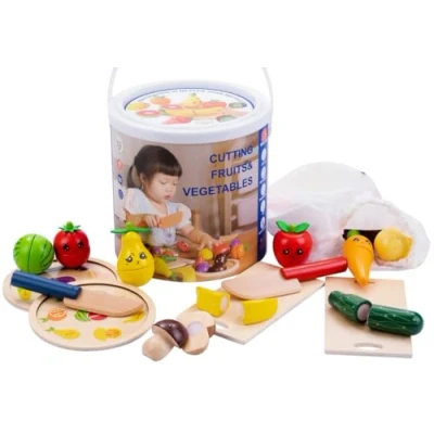 Image de Aliments en bois à découper jouet partir de 18 mois