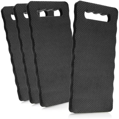 Image de com four® 4X Genouillères pour Le Jardin Jardinage l&#039;artisanat et Les Loisirs Tapis de Protection des Genoux résistant à l&#039;eau (Noir 4 pièces)
