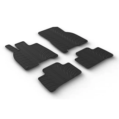 Image de Gledring 0529 Ensemble de tapis sol Caoutchouc avant et arrière 4 noir