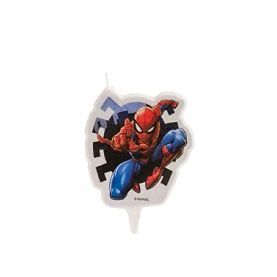 Image de Spiderman Bougie Anniversaire 7,5 cm Coloré Taille Unique