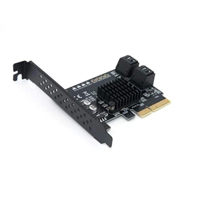 Image de Carte Controleur SATA III Raid (SATA 3) Bus PCIe (PCI E) 4X vers 4 Ports 3 III) Chipset Marvell 9230 0, 1 et 10 Equerre Low High Profile