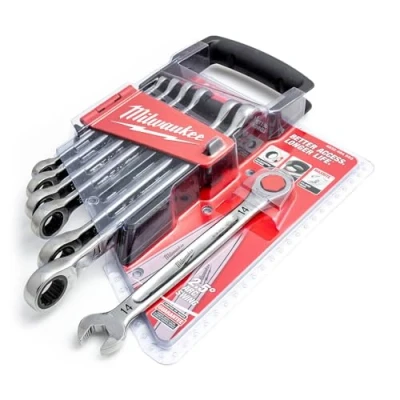 Image de MILWAUKEE 4932464993 Kit de clés polygonales et à fourches avec fonction crantage 7