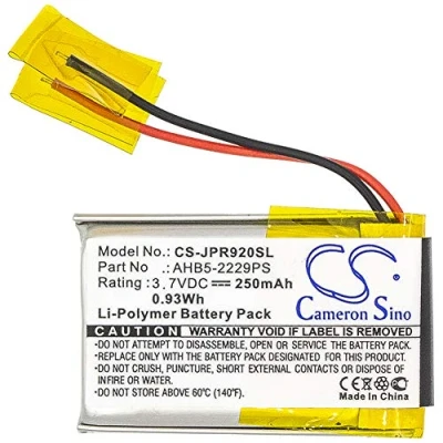 Image de CS JPR920SL Batteries 250mAh Compatible avec [Jabra] pour Pro 900, 920, 923, 930, 935 remplace AHB5 2229PS