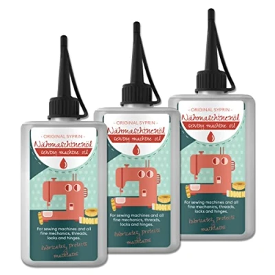 Image de SYPRIN Huile pour Machine à Coudre Originale, de précision, Universelle, lubrifiante sans résine ni Acide Protection Ultime 3x100ml