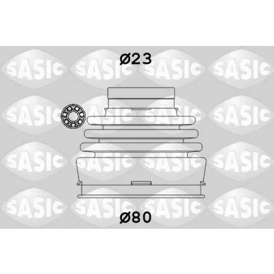 Image de SASIC 9004630 Soufflet de Cardan du côté boîte vitesses FIAT: Panda I 3/5 portes, Uno II 5 LANCIA: Y10, DELTA 1