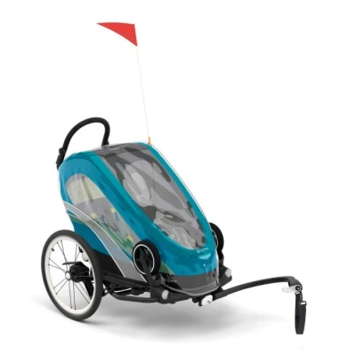 Image de Cybex Habillage Pluie pour Remorque Multisport ZENO, avec éléments réfléchissants, Transparent