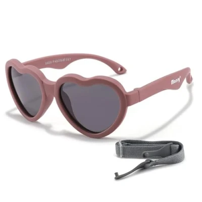 Image de Maesy Lunettes de Soleil Bébé 0 2 Ans Protection UV400 Polarisée Cadre Flexible et Pliable Bande Élastique Réglable Sûres Confortables Pour Enfant Maes