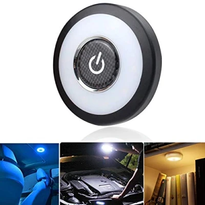 Image de X SIM FITNESSX Veilleuse LED 3 couleurs pour voiture Lumière de coffre Lampe lecture Magnétique Intensité variable USB Rechargeable voiture/camion/placard/camping/caravane