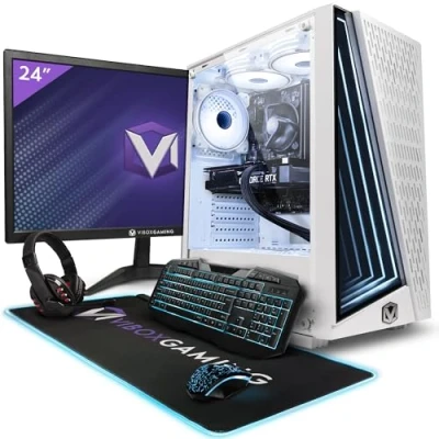 Image de Vibox II 48 PC Gamer 24&quot; Écran Pack Six Core Intel i5 11400F Processeur 4.4GHz Nvidia RTX 3060 12Go 16Go RAM 1To NVMe M.2 SSD Windows 11 WiFi