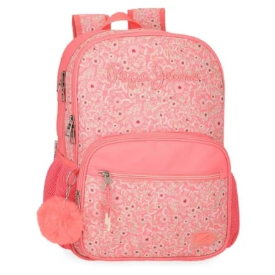 Image de Pepe Jeans Nahid Sac à dos scolaire double compartiment rose 30 x 40 12 cm Polyester by Joumma Bags, rose, 30x40x12 cms,