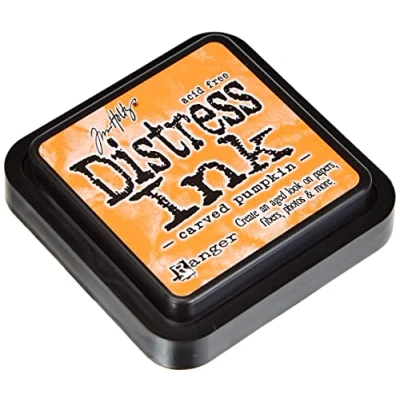 Image de Tim Holtz Ranger October Distress Tampon encreur Motif Citrouille sculptée