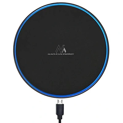 Image de Chargeur Maclean MCE250 B sans fil Qi Fast à induction noir