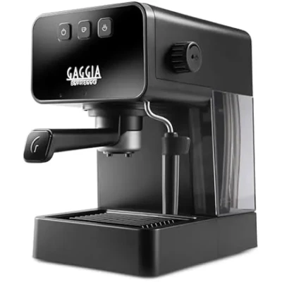 Image de machine à Café manuelle style espresso et cappuccino Gaggia Noir Mousseur lait moulu