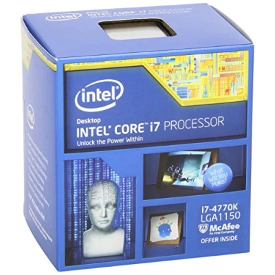 Image de Intel Haswell Processeur Core i74770K 3.9 GHz 8Mo Cache Socket 1150 Boîte (BXF80646I74770K)