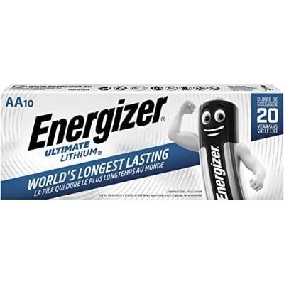 Image de Energizer Ultimate Lot de 10 Piles au Lithium AA Mignon Li FES 2 1,5 V