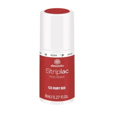 Image de Alessandro Vernis à Ongles UV/LED Striplac Peel/Soak Ruby Red 48 123