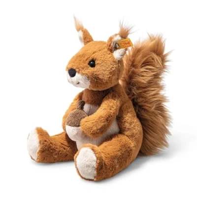 Image de Steiff Squirrel Soft Cuddly Friends écureuil Phil, 045172, Glazed Ginger, 20 cm