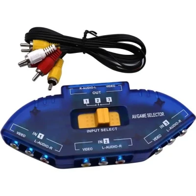 Image de Switch Commutateur 3 Port Entrée 1 Sortie Vidéo Audio AV RCA