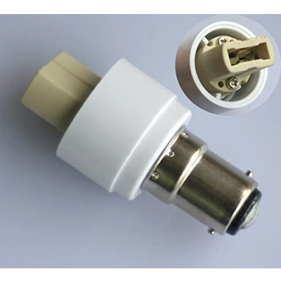 Image de Lot de 2 adaptateurs B15 B15D / BA15D vers culot G9 pour à broches LED halogène