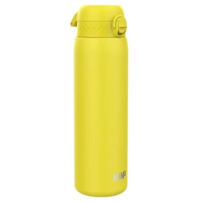 Image de Ion8 Gourde Inox 1 Litre, Anti Fuite, Facile à Ouvrir, Verrouillage Sécurisé, Lavable au Lave Vaisselle, Poignée de Transport, Durable et Résistant aux Rayures, Acier Inoxydable, 1200ml, Jaune